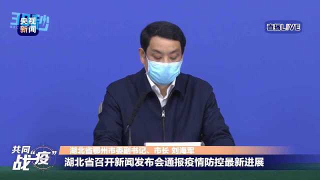 30秒丨湖北鄂州市长刘海军介绍全市医疗设备新增情况