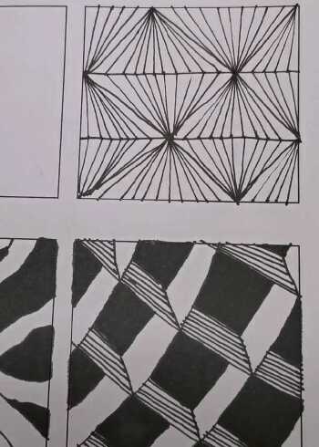 立体菱形绘画线条联系,连续图案.