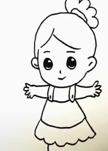 画人物还不知道怎么画吗小女孩简笔画来袭,赶紧动手吧!