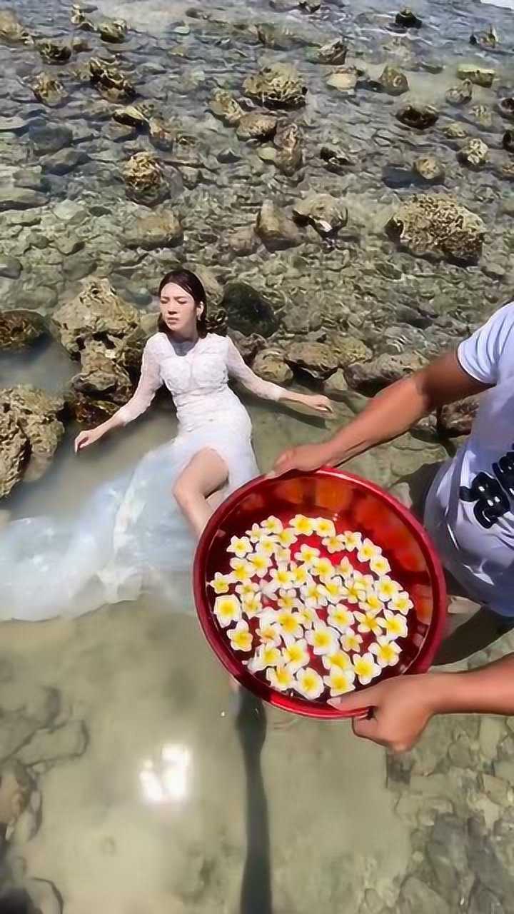 婚纱照!泼花成画!