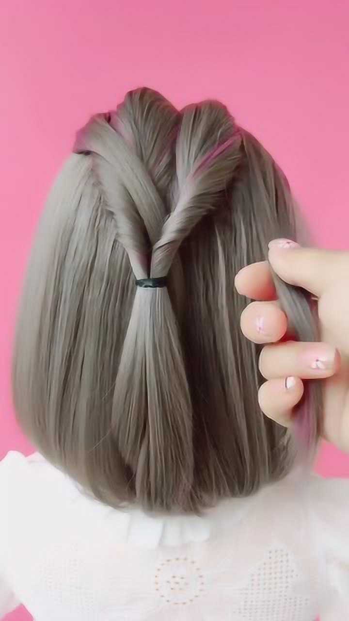 时尚女生编发发型,适合短发妹子的编发发型!