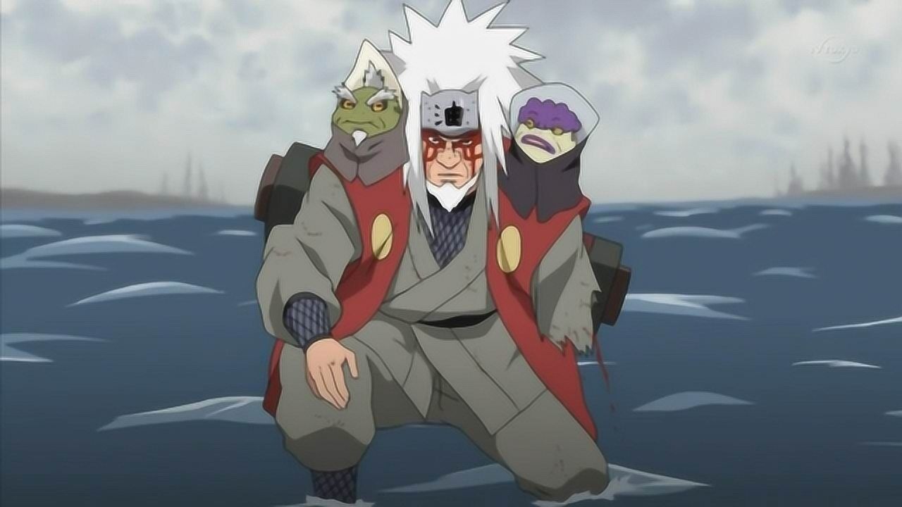 兜打不过自来也,死前哈哈大笑,自来也觉得不对,走前一看,自来也吓得