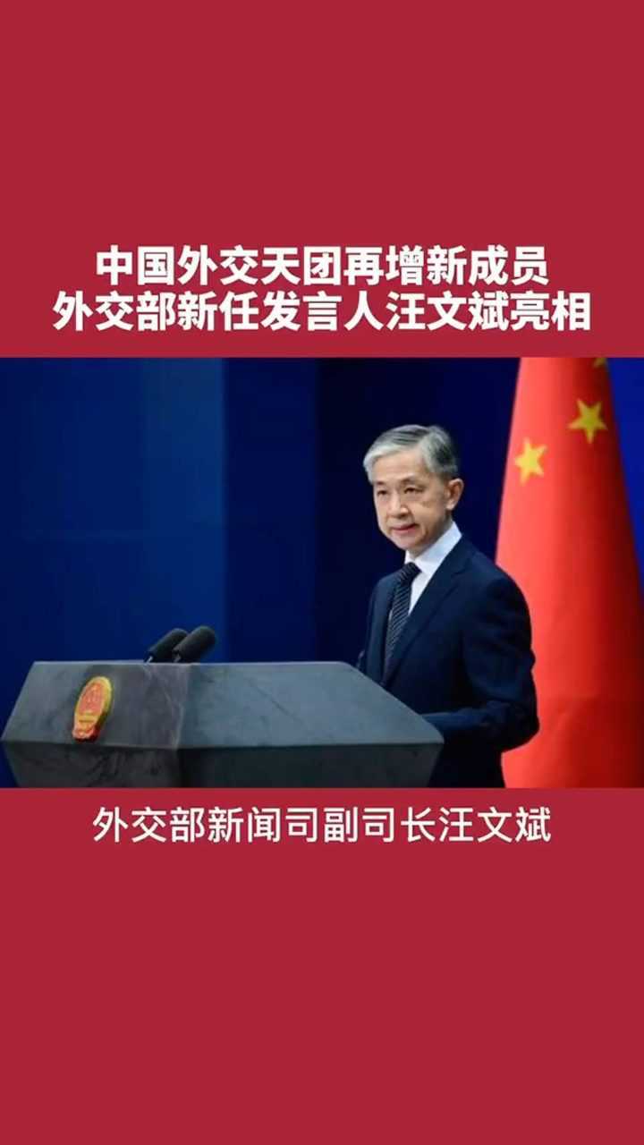 中国外交天团再增新成员外交部新任发言人汪文斌亮相