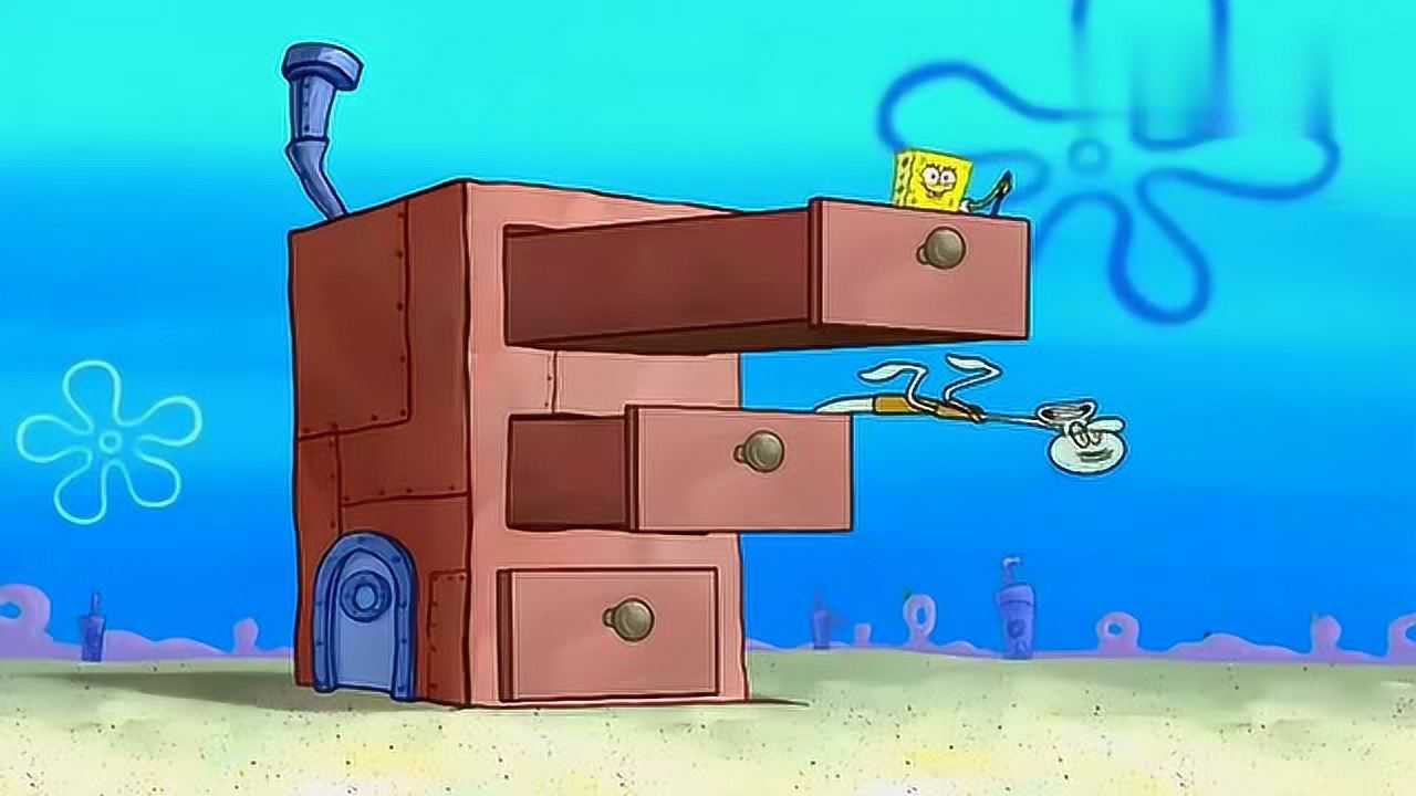 章鱼哥给海绵宝宝找的新家,像一个蟹堡,看起来很好吃的样子!