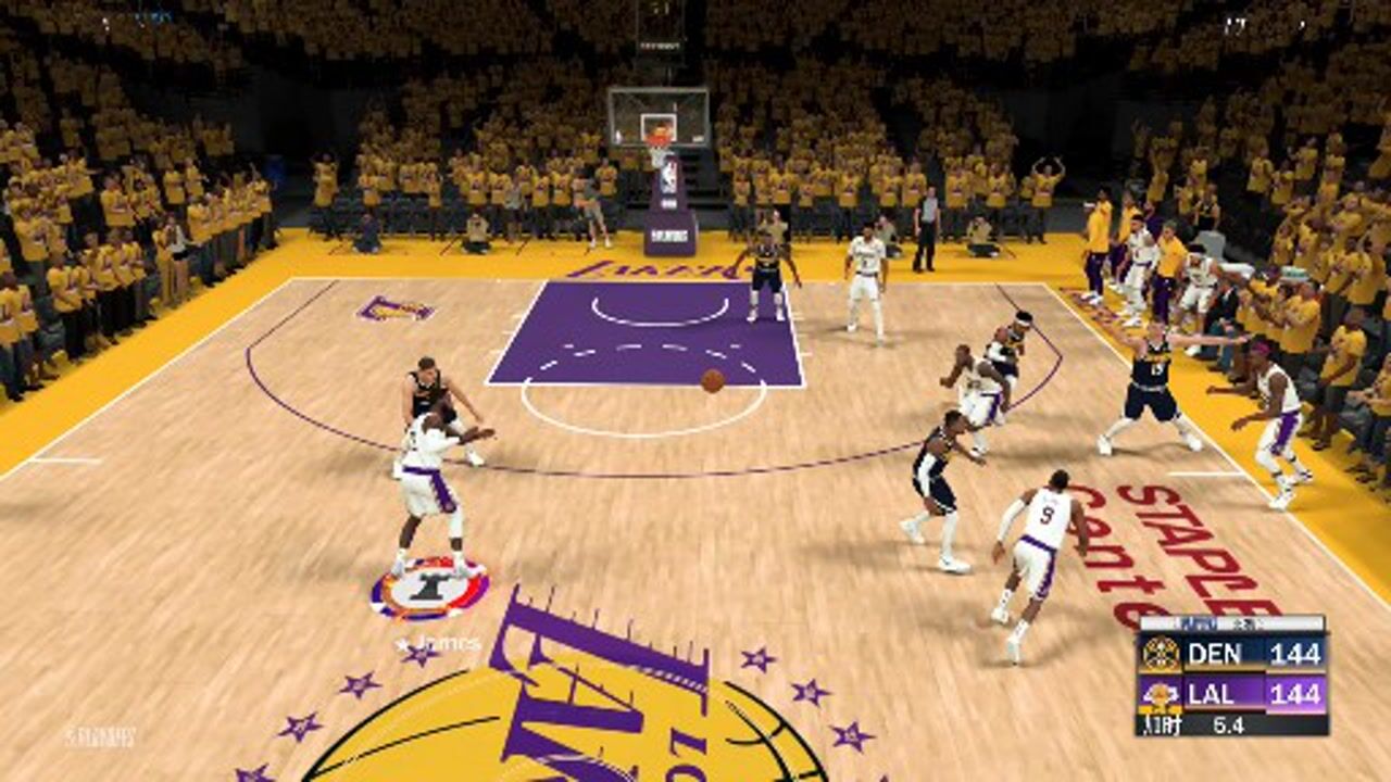 nba2k20,詹姆斯后撤步晃倒波特,命中绝杀