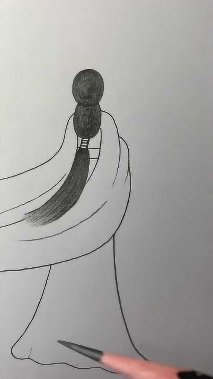 用铅笔画古风美人太厉害了