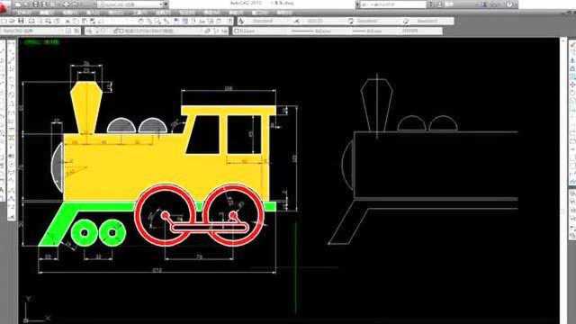CAD绘图实例之火车头2