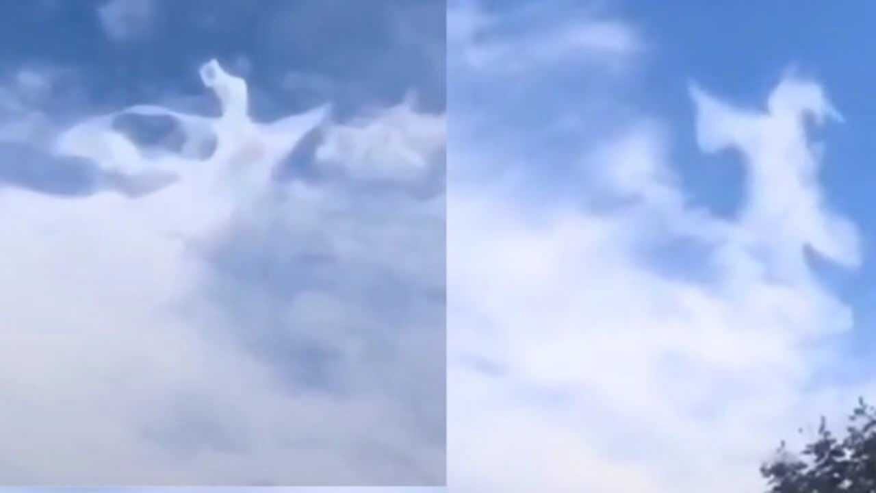 神仙云朵河北七夕现牛郎织女相会云栩栩如生看呆网友