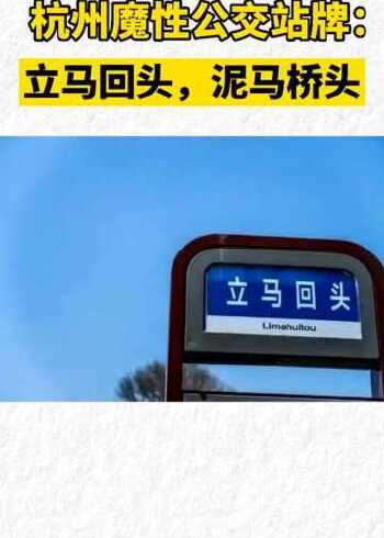 杭州现魔性公交站牌:立马回头,泥马桥头!