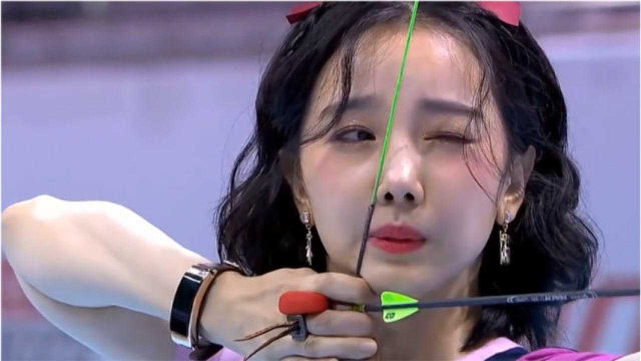 细看陈小纭射箭腮红粉唇惹人爱网友哎哟这一箭直中我心