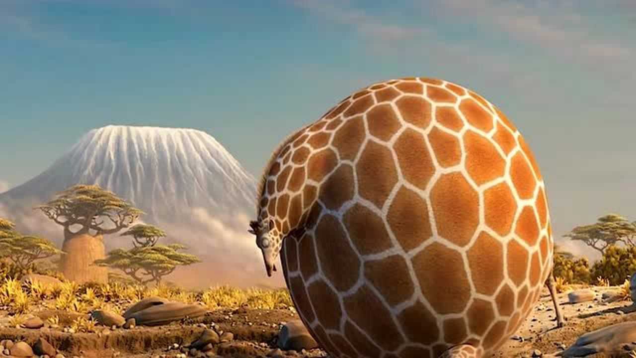 动画片动物世界胖成球简直颠覆了形象太好玩了