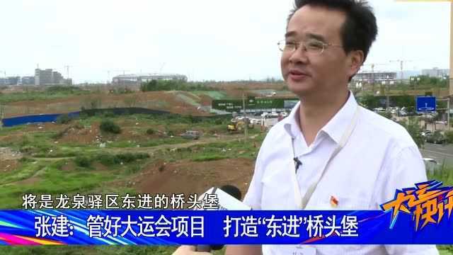 张建:管好大运会项目 打造“东进”桥头堡