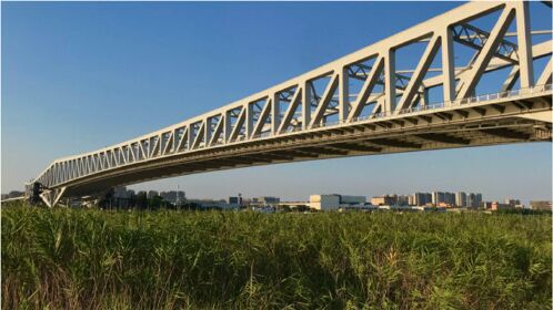 实拍浙江宁波三官堂大桥,是世界跨度第一钢桁桥,太壮观了