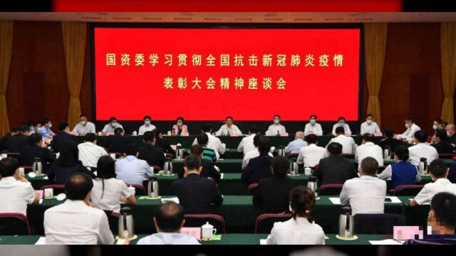 国资委党委召开学习贯彻全国抗击新冠肺炎疫情表彰大会精神座谈会