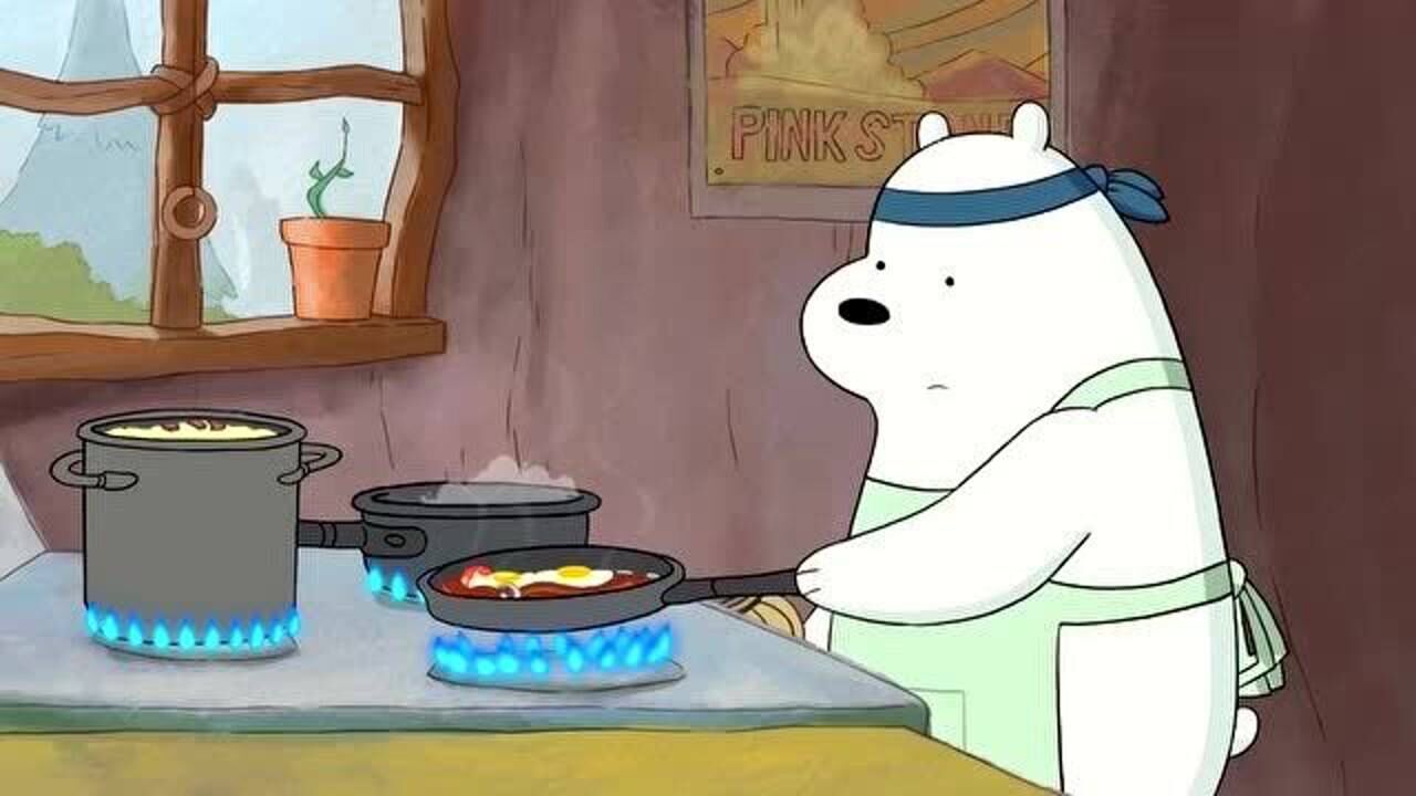 咱们裸熊:白熊做饭,胖达提出病矫式要求