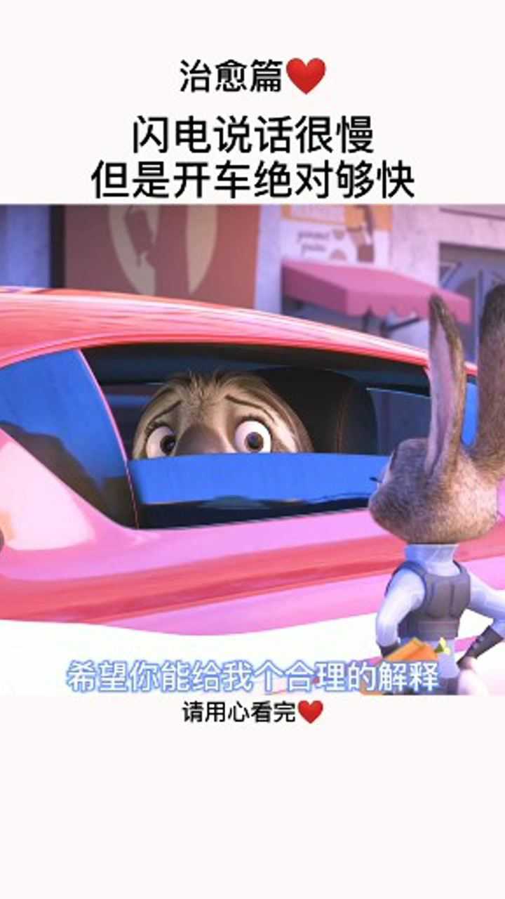 闪电说话很慢但是开车绝对够快疯狂动物城