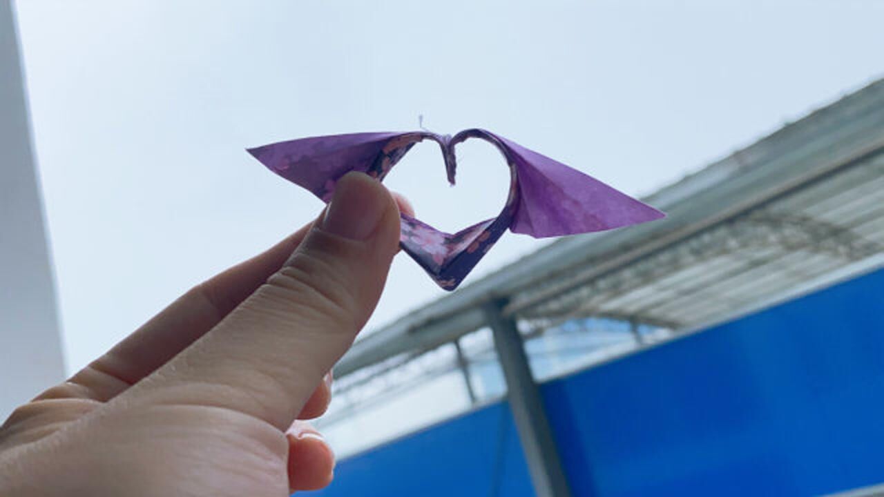 半张纸折一个带翅膀的爱心做法简单易上手送给你喜欢的人吧