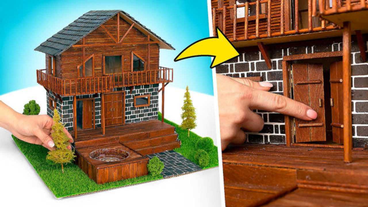 小山姆手工用纸板自己动手制作的玩具小屋