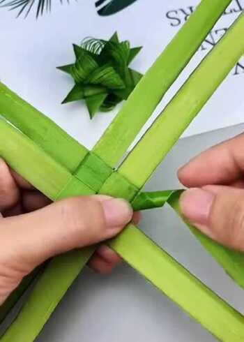 创意手工:用竹叶编织的玩具,你们小时候做过吗