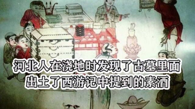 河北人在浇地时发现了古墓,里面出土了西游记中提到的素酒