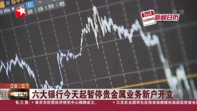 六大银行今天起暂停贵金属业务新户开立