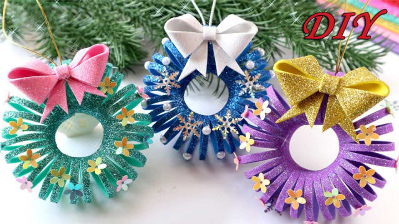 创意海棉纸手工教程——用海棉纸做圣诞花环教程