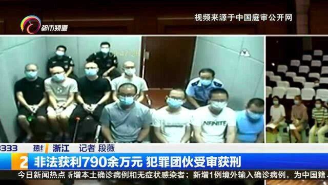 非法获利790余万元 犯罪团伙受审获刑