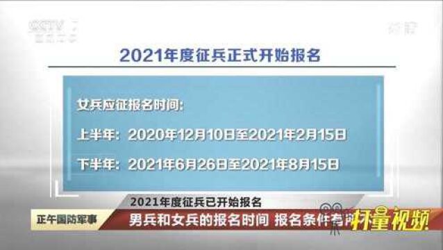 2021年度征兵已开始报名!网络报名窗口开通