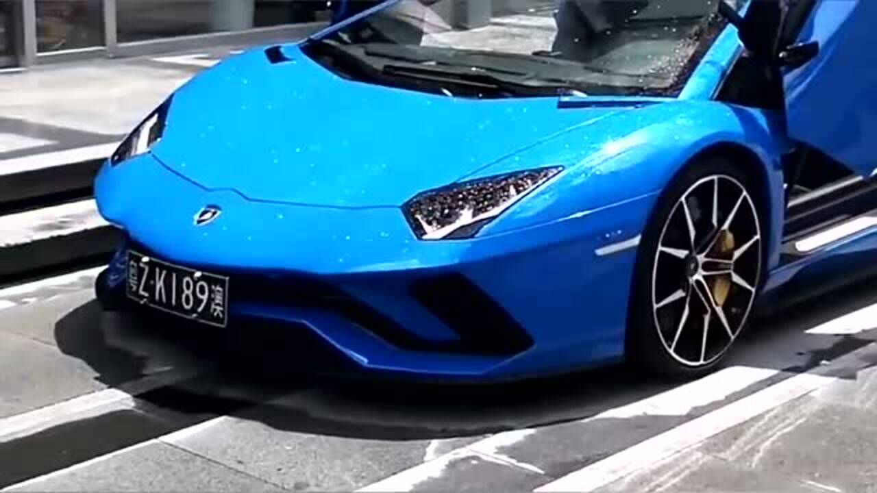 兰博基尼大牛的剪刀门真是太帅了!