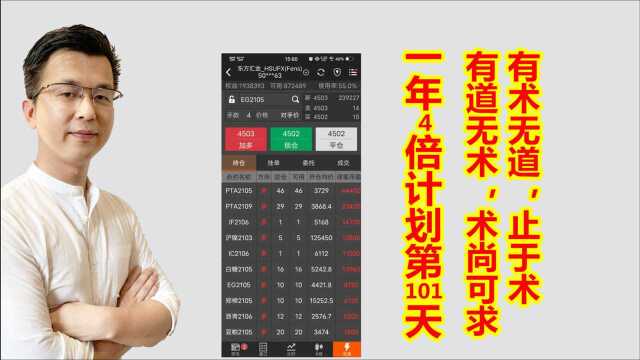 一年4倍计划  有道无术,术尚可求;有术无道,止于术