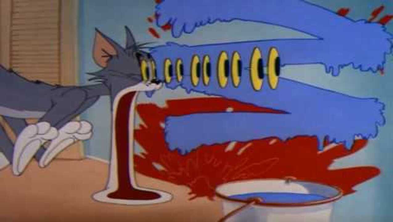 汤姆做清洁杰瑞搞破坏小猫咪被惊掉下巴了