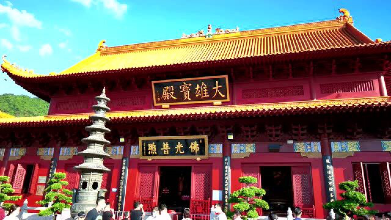 环绕拍摄深圳最大寺庙,大雄宝殿