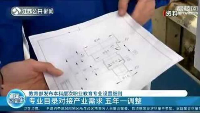 教育部发布本科层次职业教育专业设置细则 专业目录对接产业需求