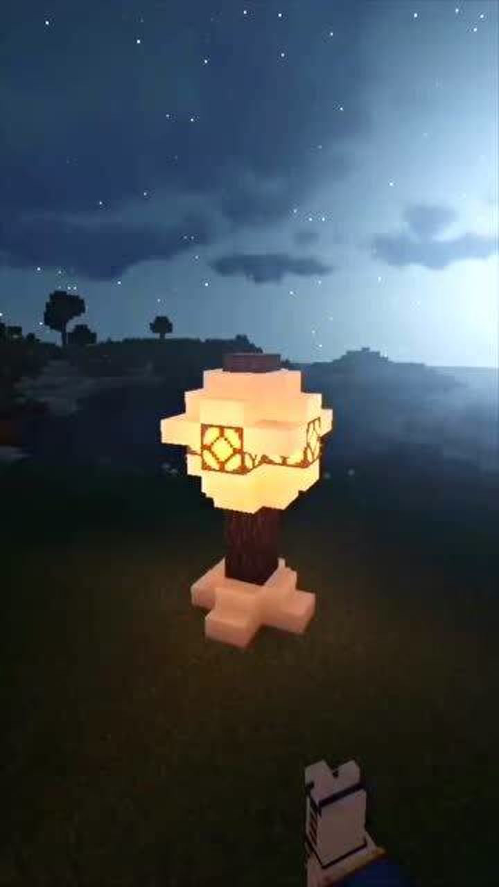 我的世界:夜晚自动点亮的路灯