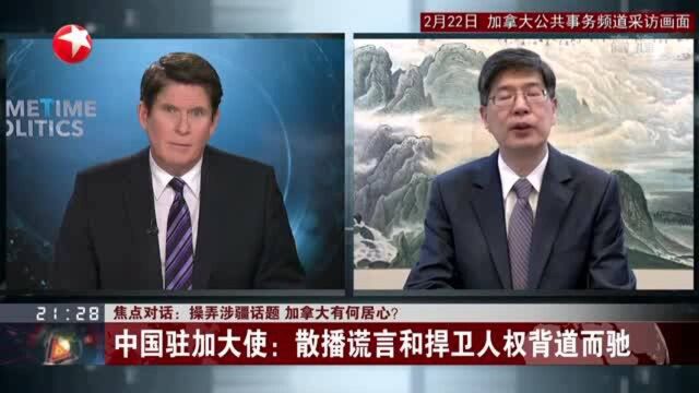 操弄涉疆话题 加拿大有何居心? 中国驻加大使:散播谎言和捍卫人权背道而驰