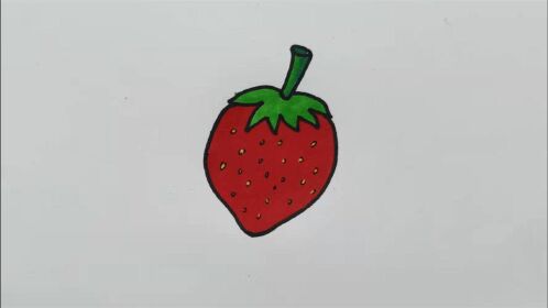 儿童幼儿学前班,马克笔——(草莓)简笔画