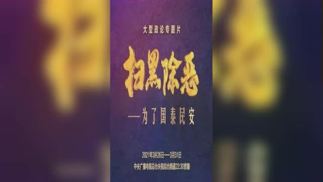 大型政论专题片《扫黑除恶——为了国泰民安》