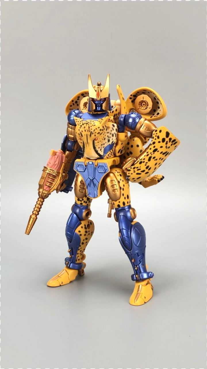 变形金刚大师级mp34黄豹勇士超能勇士猛兽侠款含正逆变流程