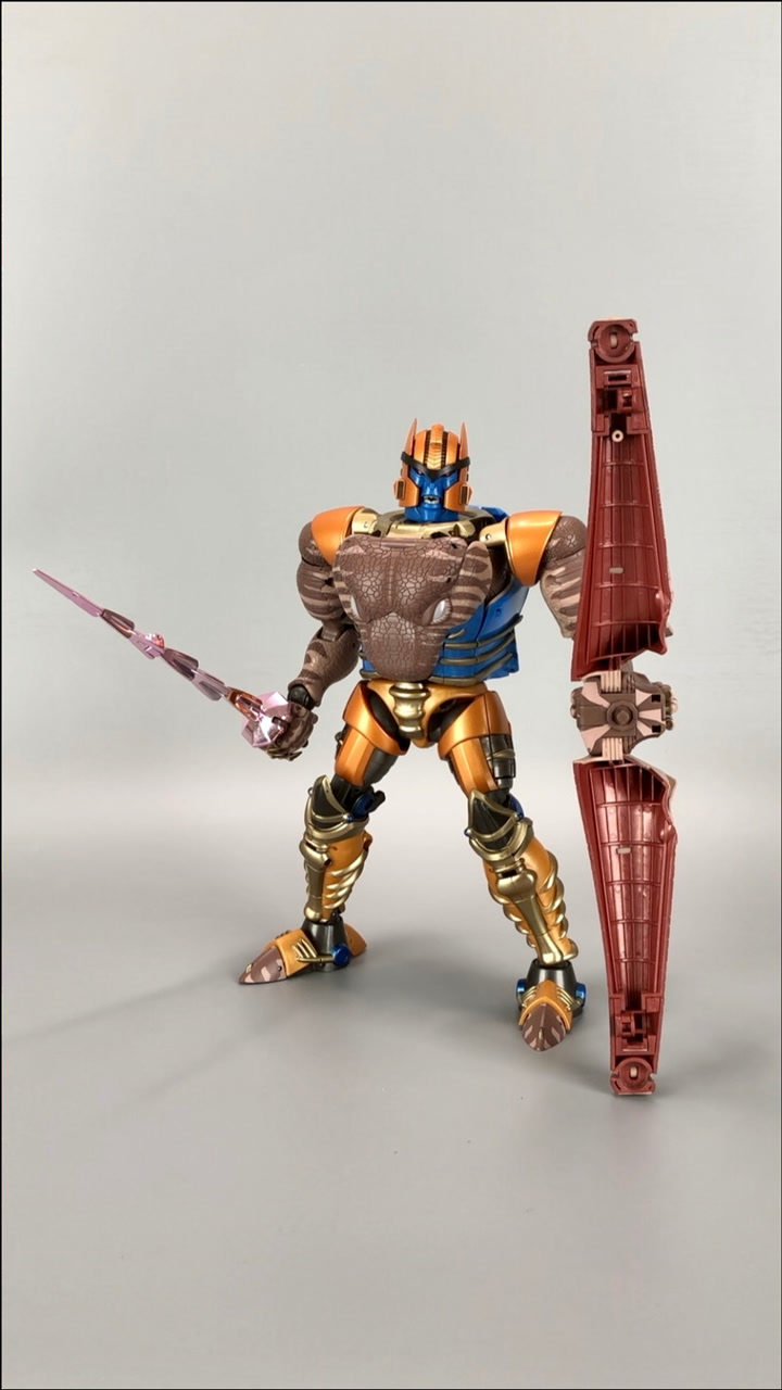 变形金刚大师级mp41恐龙勇士超能勇士猛兽侠款含正逆变流程