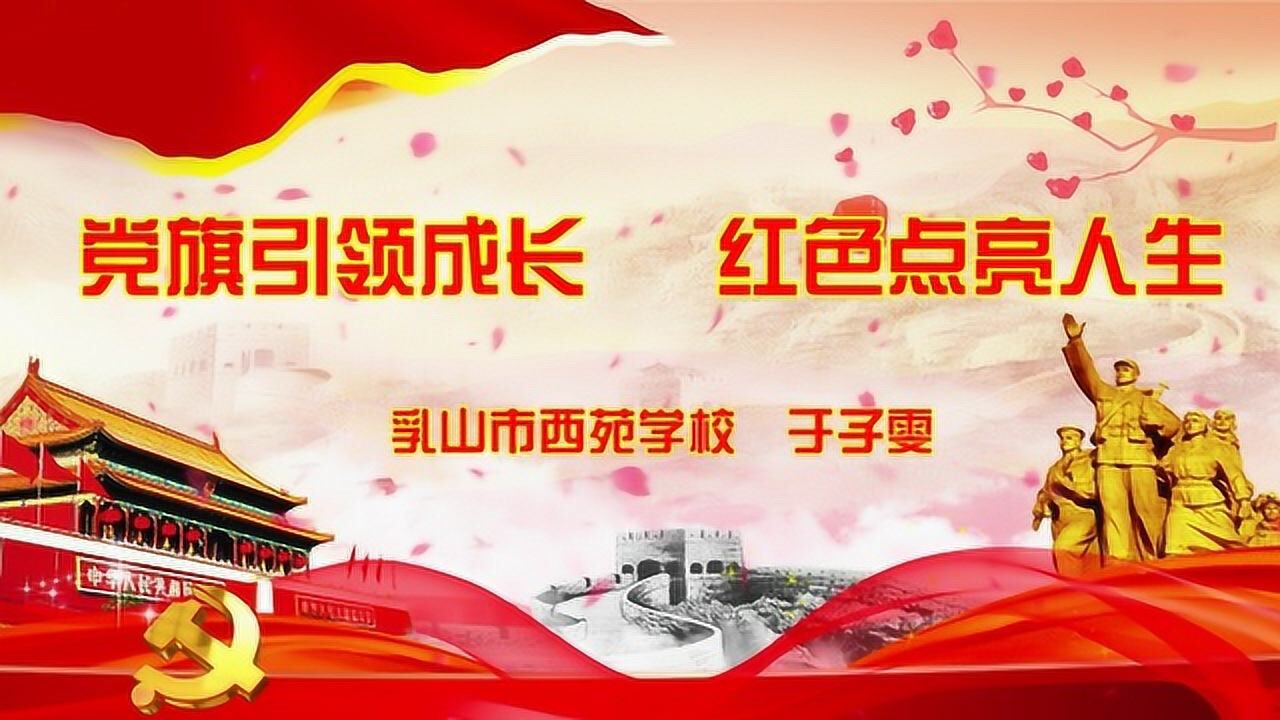 15号党旗引领成长红色点亮人生于子雯