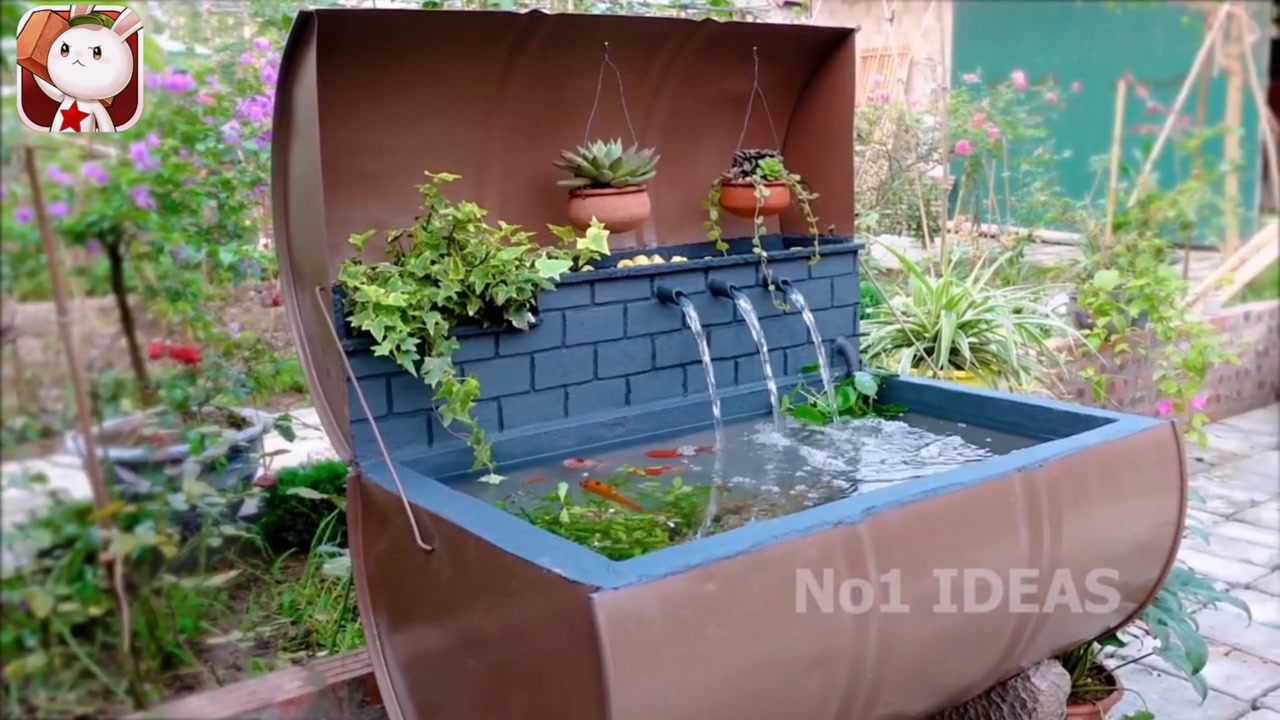 教你如何用废旧油桶制作鱼缸