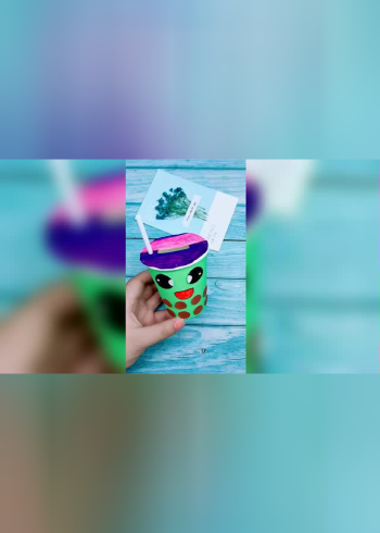 拿一次性纸杯做个存钱罐