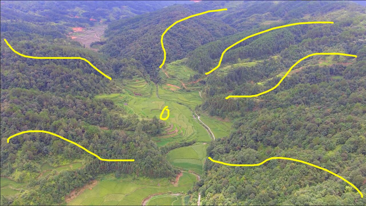 大山里的顶级墓葬风水宝地,逆水朝堂,紧局气聚