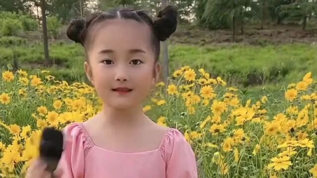 小姑娘一首《萱草花》,嗓音优美动听,好听极了