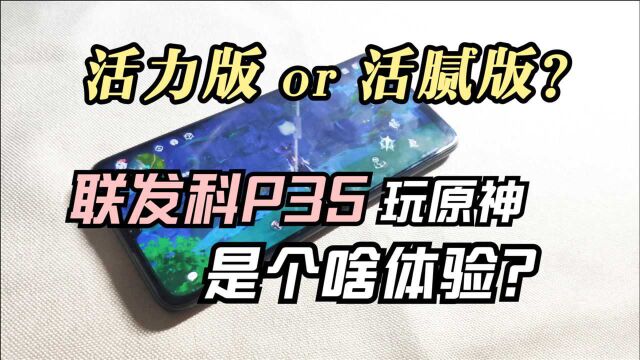 活力版 or 活腻版?联发科P35玩《原神》是个啥体验?