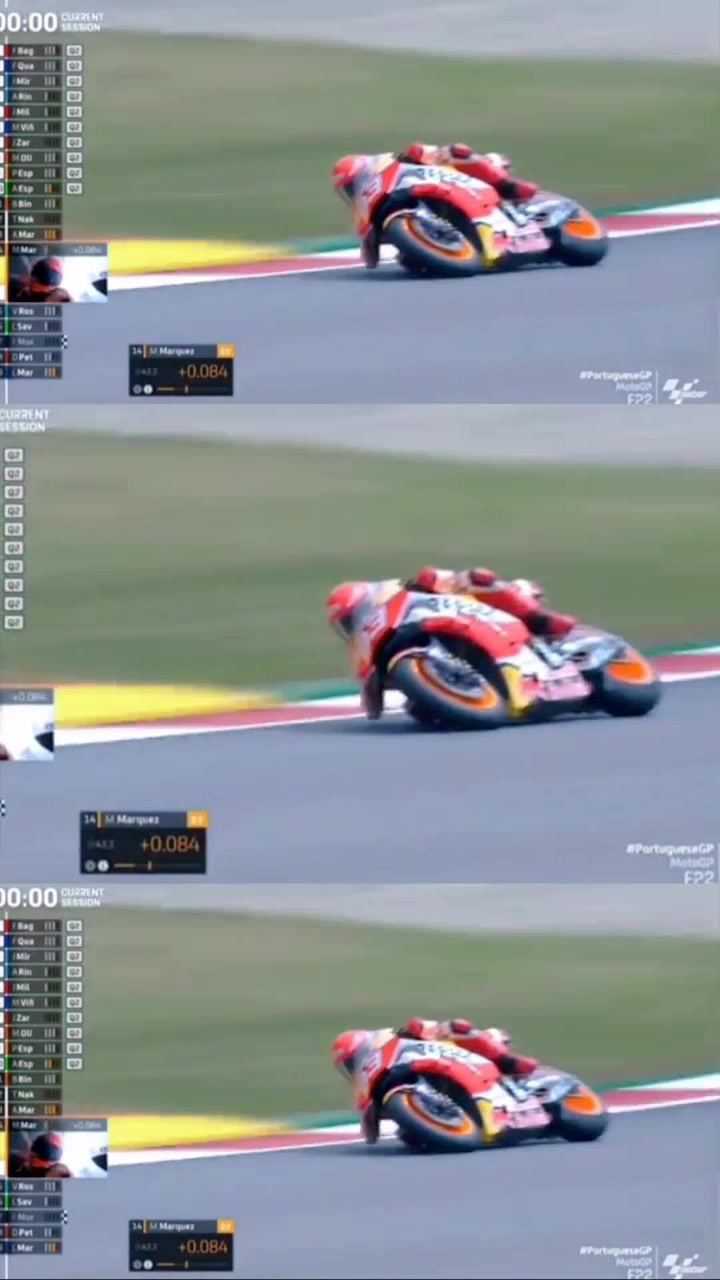 motogp2021赛季葡萄牙站马奎斯极限压弯小马哥已经慢慢找回状态了