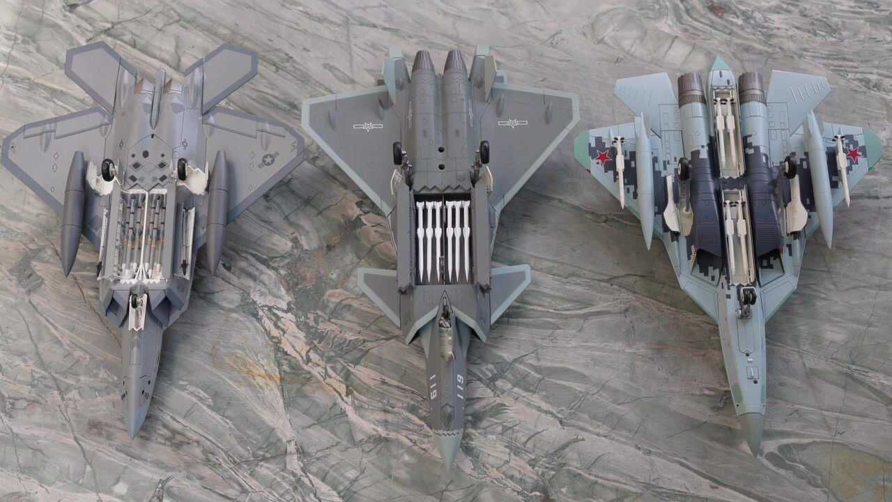 "超级苏霍伊" 苏-57战斗机合金成品模型开盒测评