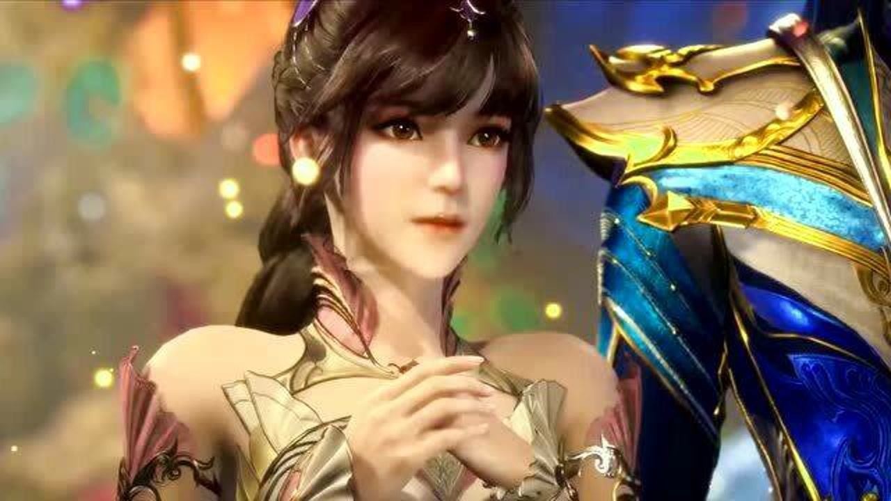 订婚唐三终于要和小舞结婚啦小舞穿上婚纱的样子真的很美上