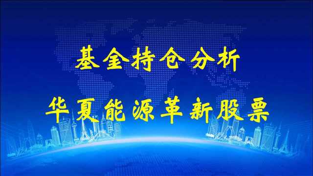 基金持仓分析之华夏能源革新股票