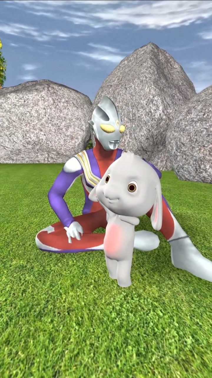 迪迦保护小兔子